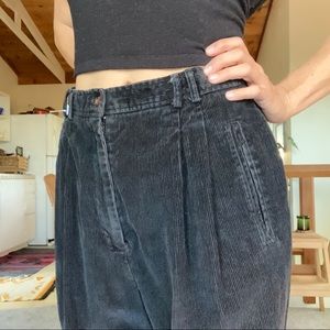 Vintage pleated high waisted cords- size 12